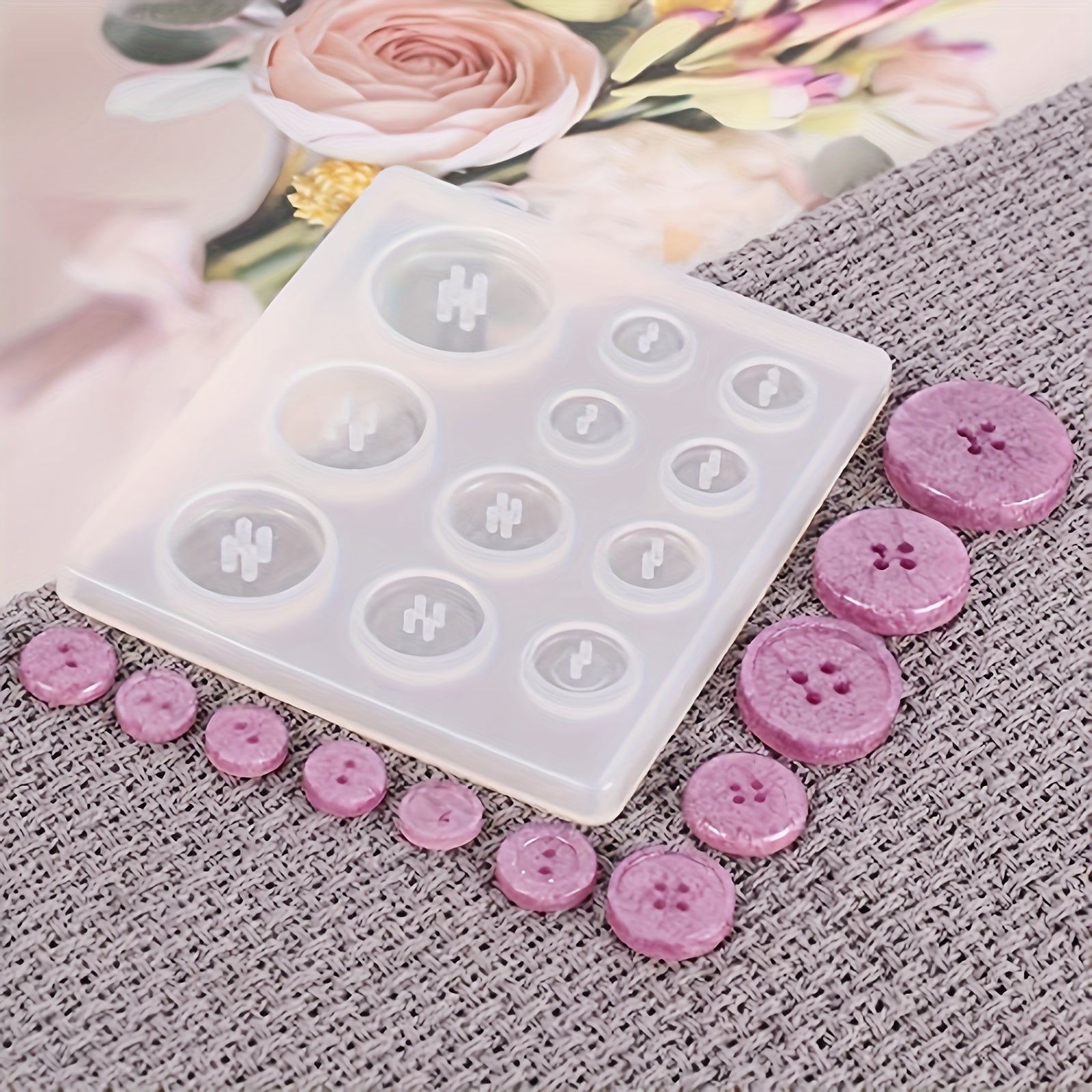 5 Sizes Button Resin Silicone Molds 10 12 15 20 25mm Round Shape Moulds