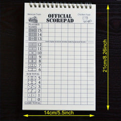 Mexican Train & Chicken Foot Dominoes Scorepad Scoring Sheets