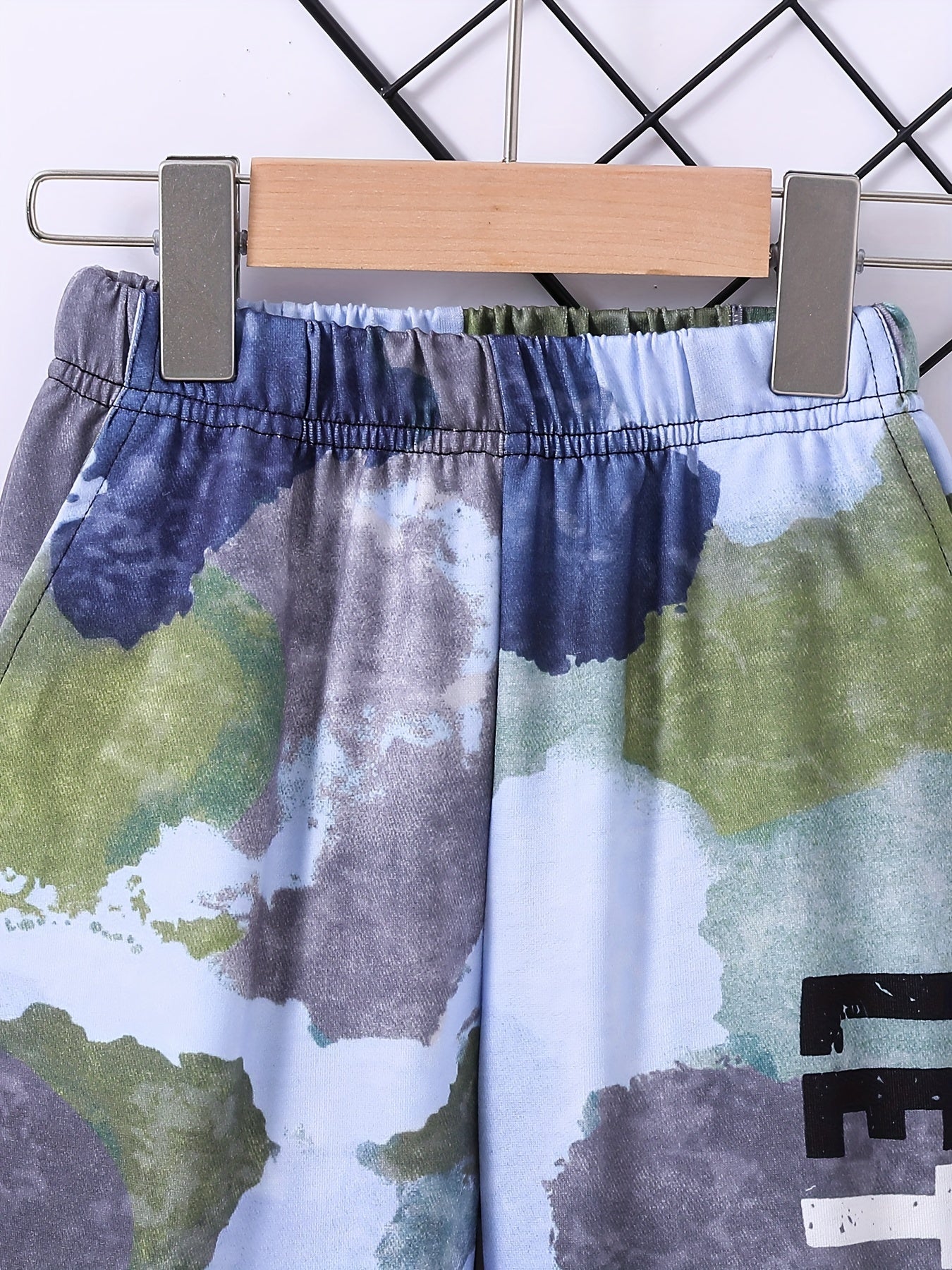 Boys Camo Letter Print Active Sweatpants Jogger Pants