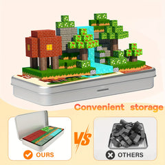 35pcs Magnetic Building Blocks Toy in Iron Box Portable 3D Construction Set