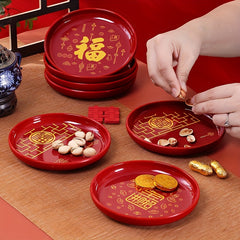 Chinese Style Fruit Plate Storage Box Room Decor