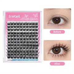 Little Devil Style Cluster Lashes Synthetic Fiber 12 Rows for Fuller Lashes
