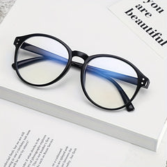 Men's Oval PC Glasses Anti-fatigue Anti-UV Eyewear