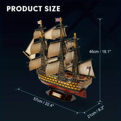 3D Puzzle Boat Model Royal Victory Diy Paper Model Toy