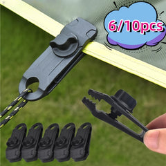10pcs Tarpaulin Clips Awning Tent Clamp Canopy Lashing Buckle Grip Windproof