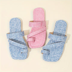 Open Toe Slippers Girls Lightweight Vacation Beach Breathable Sandals
