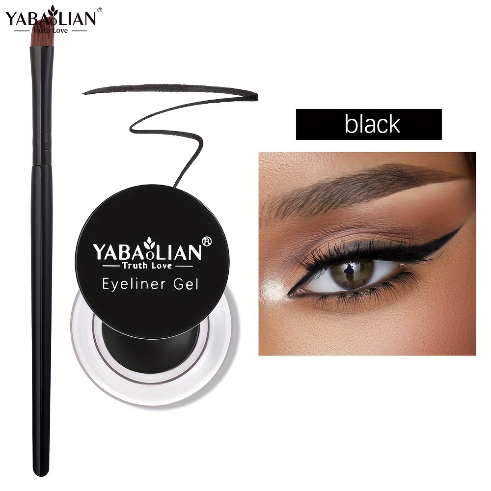 Waterproof Gel Eyeliner Cream with Brush - Smudge Proof