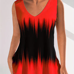 Colorblock V-Neck Tie Dye Tank Top