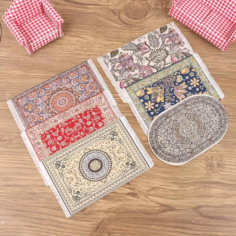 1pc 1 12 Dollhouse Floor Rug Cover Carpet Floor Mat Home Decor Toy