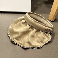 Casual Shell Visor Hat UV Protection Foldable Solid Summer Sun Hat For Women