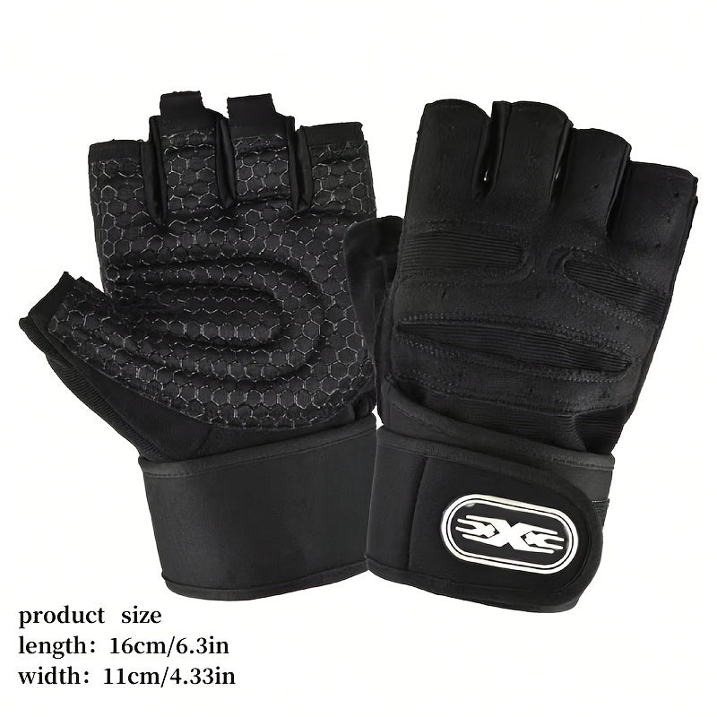 Fitness Half Finger Gloves Weightlifting Wrist Protection Gloves