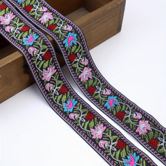 Vintage Jacquard Ribbon Trim Embroidered Sewing Lace Ribbon Fabric