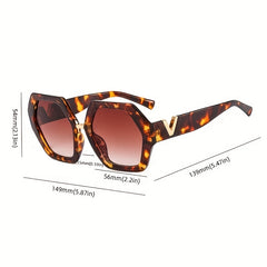 Geometric Frame Sunglasses Retro Glasses UV400