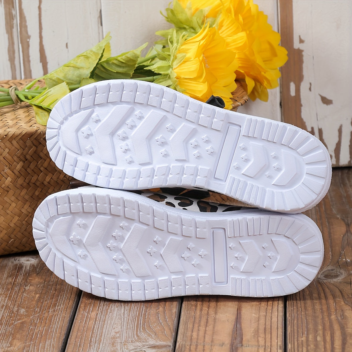 Leopard Print Snow Shoes Winter Warm Ankle Shoes
