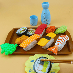 Kids Toy Set with Simulated Food Play, Sushi, Chinese & Western Breakfasts