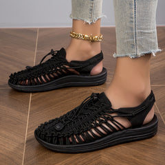 Woven Women's Closed Toe Sandals Breathable Lightweight Summer Shoes
