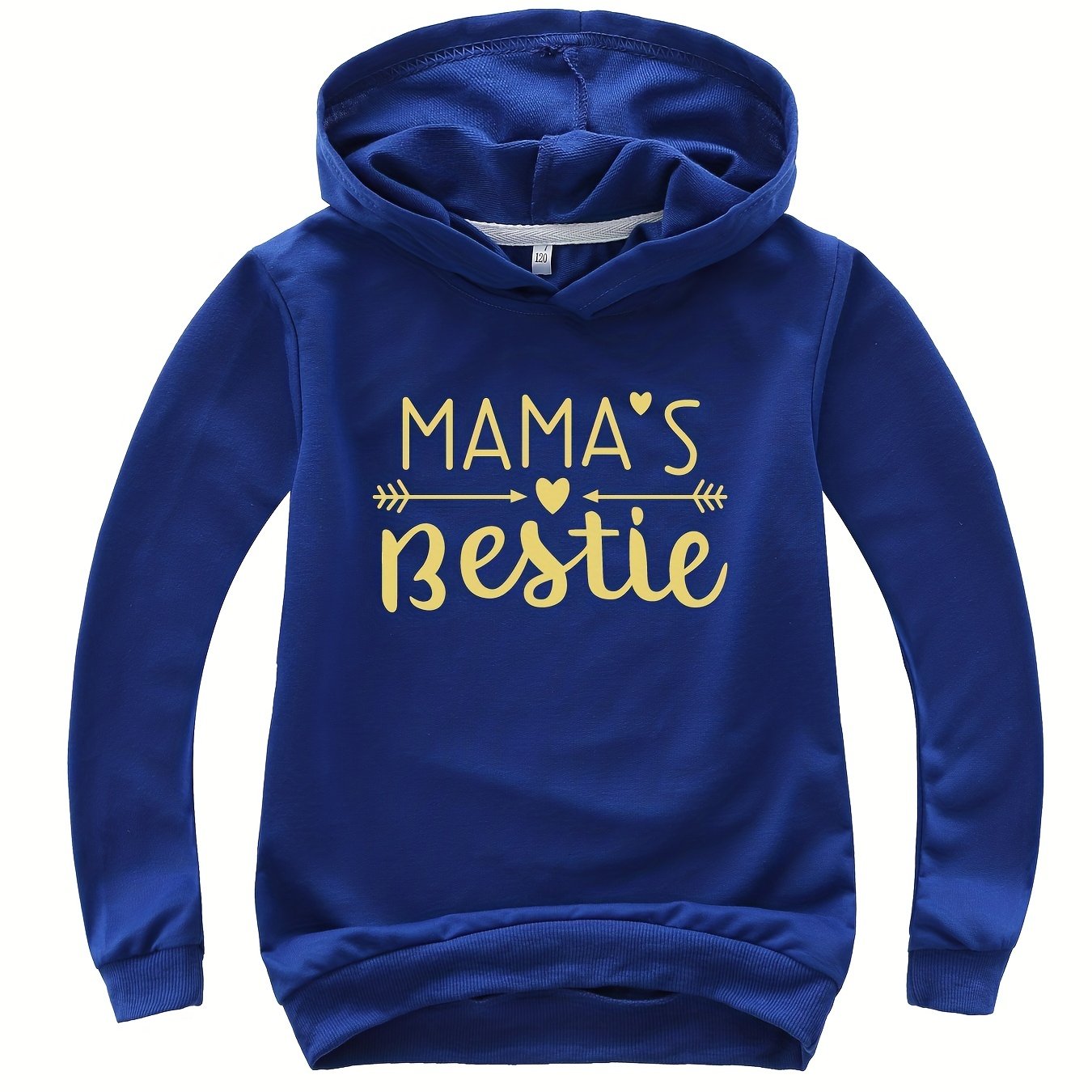 Kids Mama's Bestie Print Hoodie Pullover Sweatshirt