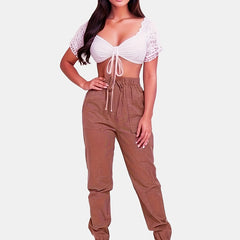 Casual Sporty Drawstring Joggers Pants for Women