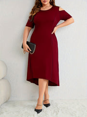Women's Cold Shoulder High Low Formal Dress