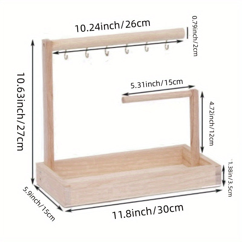 Wooden Jewelry Holder for Accessories - DIY Craft