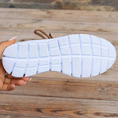 Women's Mesh Sneakers Lightweight Lace up Soft Sole Running Shoes