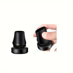 2pcs Cane Foot Pad Non-slip Leather Cover for Mountaineering Stick