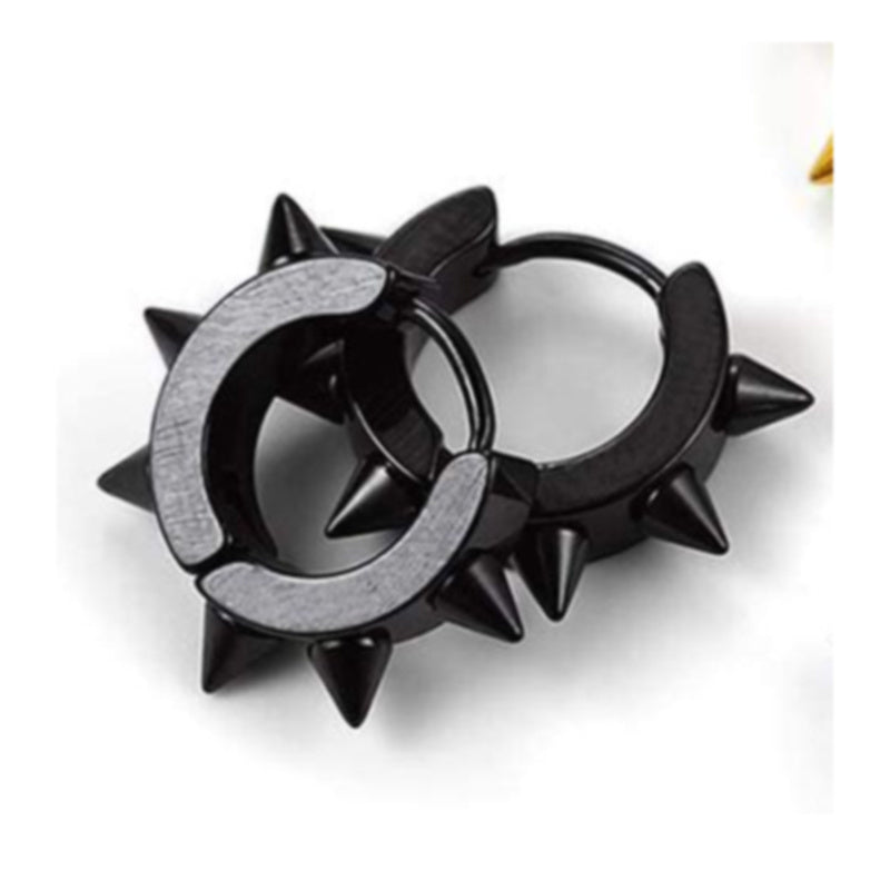 Barbed Titanium Steel Earrings Piercing Hoop Ear Cuffs
