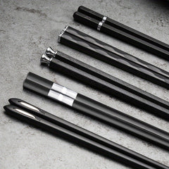 5 Pairs Alloy Chopsticks Reusable Non-slip Durable Kitchen Household Chopsticks
