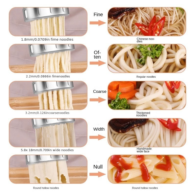 Stainless Steel Manual Noodles Press with 3 Moulds