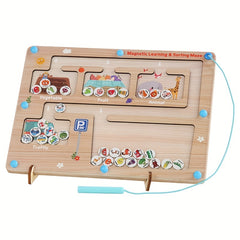 Montessori Magnetic Maze Transportation Puzzle Board
