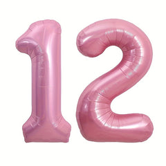 2pcs Pink Number Balloon 101 6 Cm Aluminum Foil Mylar Balloon