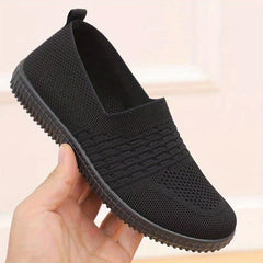 Women's Breathable Knit Slip On Sneakers Lightweight Walking Shoes