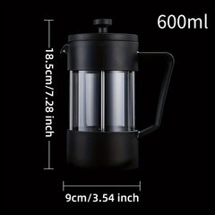 French Press Coffee Maker Clear Heat Resistant Portable Coffee Pot
