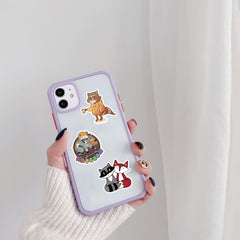 50 Cartoon Raccoon Stickers - Reusable Animal Decals