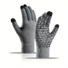 Winter Knitted Gloves Touch Screen Warm Anti Slip Cycling