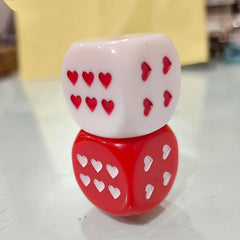Heart Shaped Dice for Party Games 25mm 6 Sided