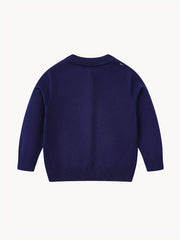 Girls Pearl Button Cardigan Sweater School Uniform Knit Top