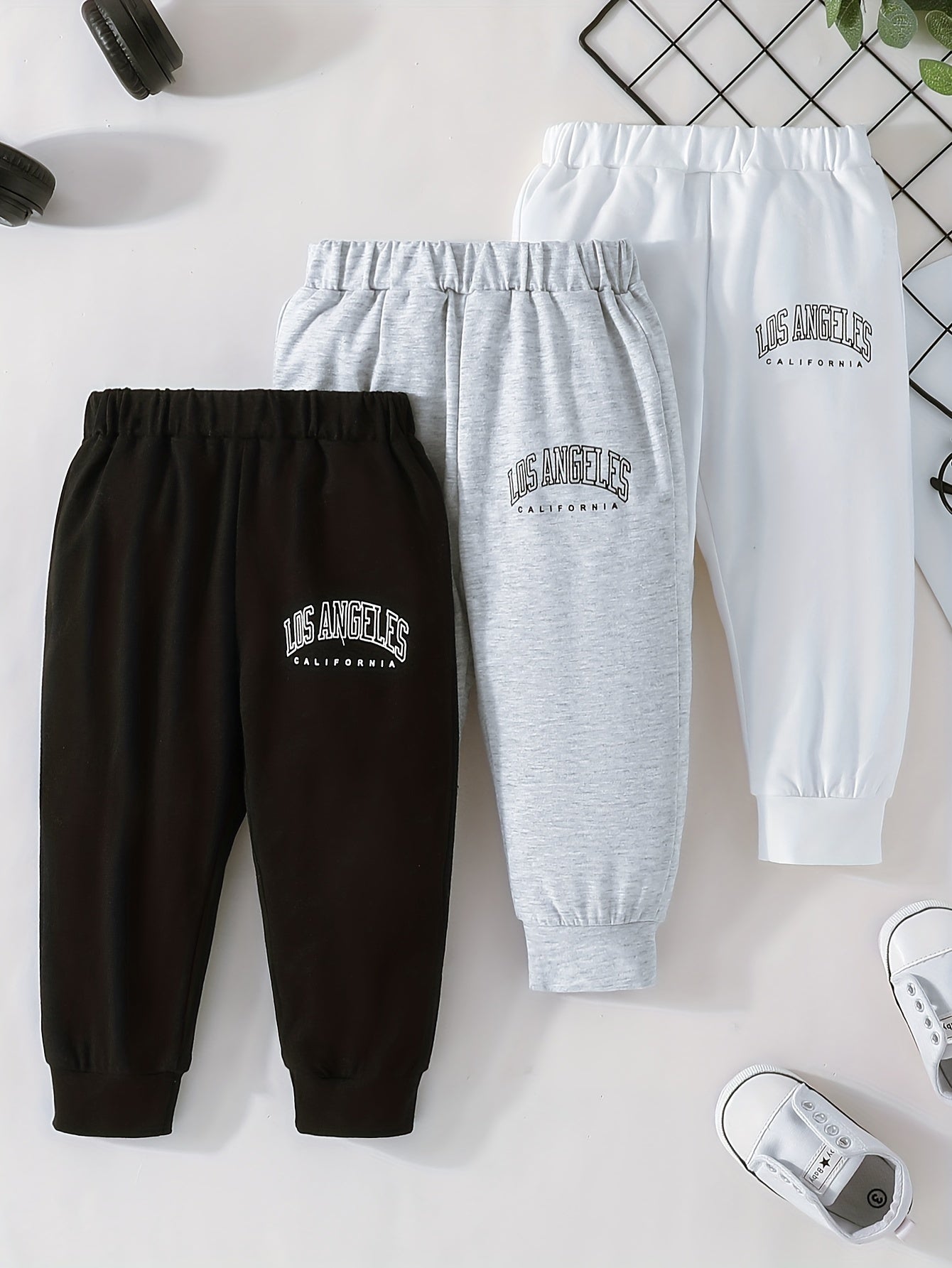 Baby Boy's Letter Print Trousers Comfy Casual Pants