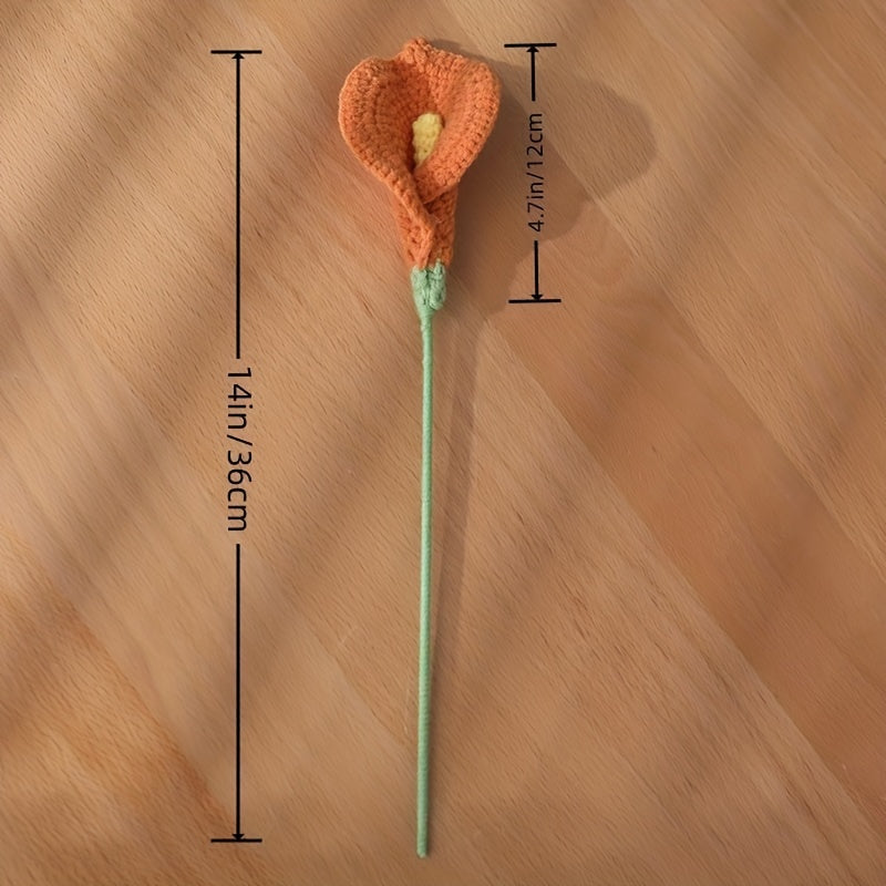Creative Crochet Wool Eternal Calla Lily Flower Handicraft Gift