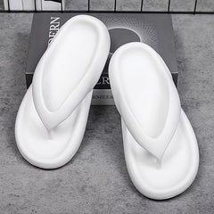 Men's Letter Print Thong Sandals Casual Non Slip Flip-flops