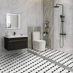 3pcs Anti-skid Bathroom Floor Paste Marble PP Environmental Adhesive