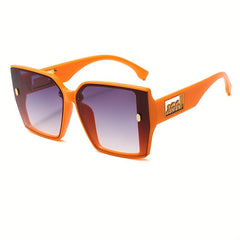 Y2K Square Sunglasses Hollow Temple Gradient Glasses UV400