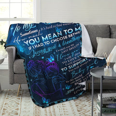 Creative Printed Flannel Blanket for Bedroom & Outdoor - Mother and Daughter