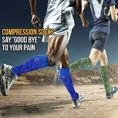 C3 Compression Socks For Women Men Nursing Running Travel Knee High Socks