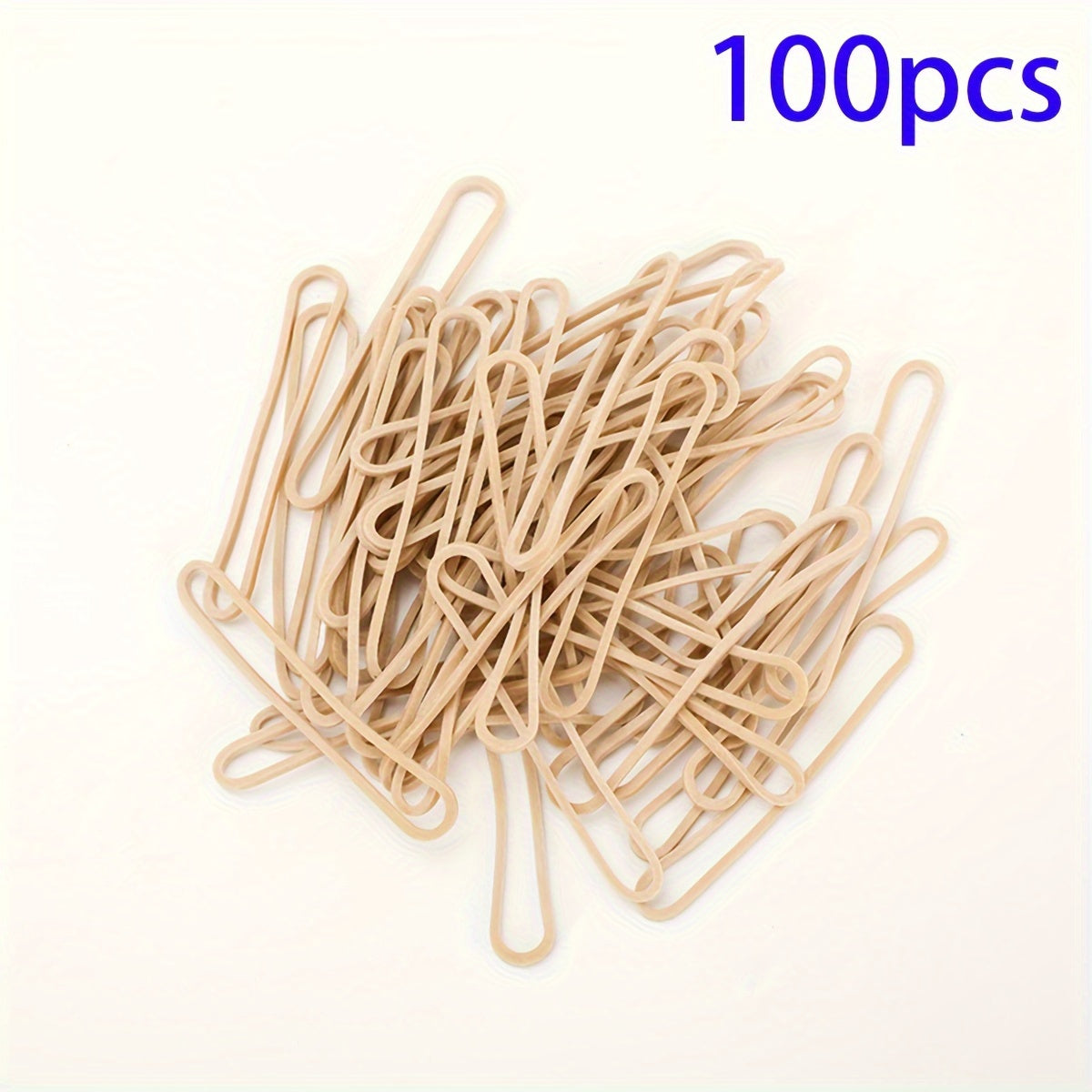 100pcs Yellow Rubber Band Ring High Elastic Durable Rubber Band