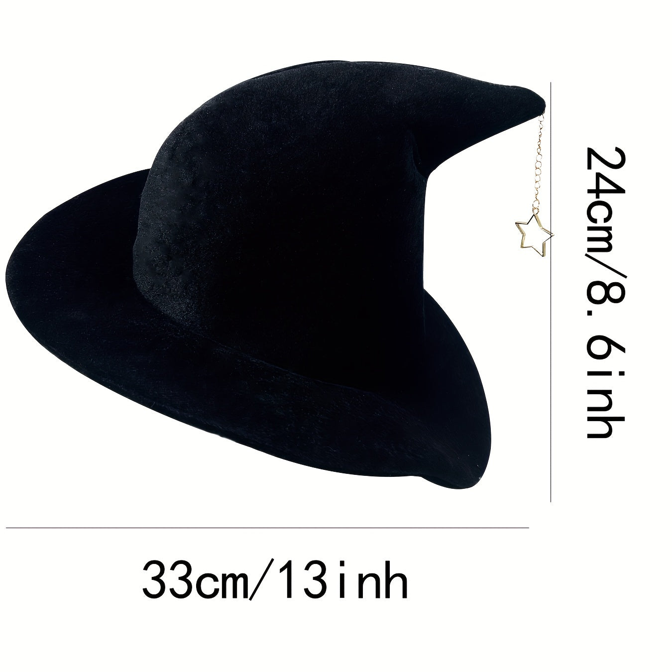 Witch Hat for Stage Party Makeup Props Halloween Wizard Hat Costume