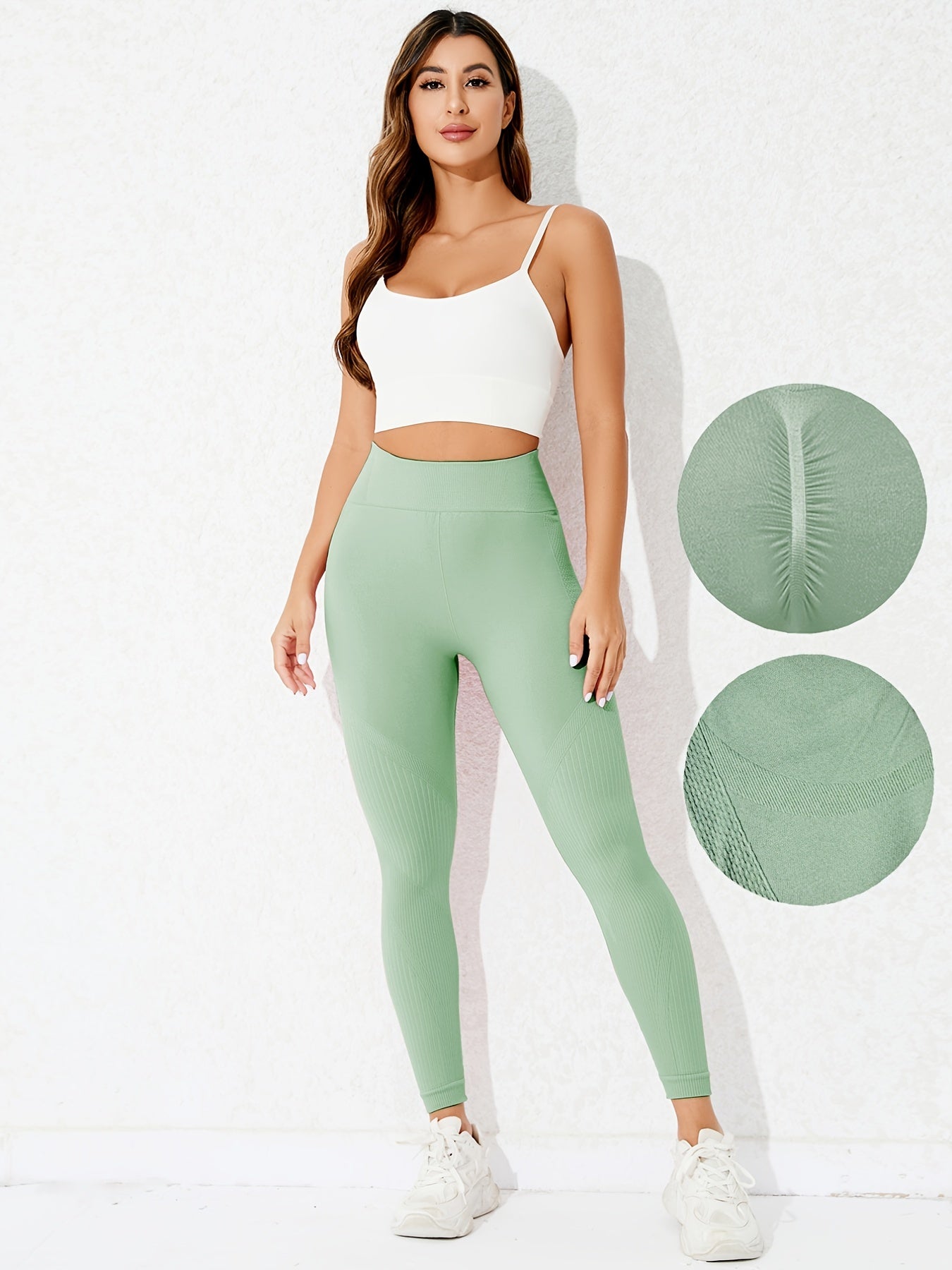 3pcs Seamless High Waist Butt Lifting Yoga Leggings Women's Activewear