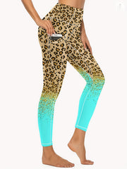 Women's Plus Size Tummy Control High Rise Sports Leggings