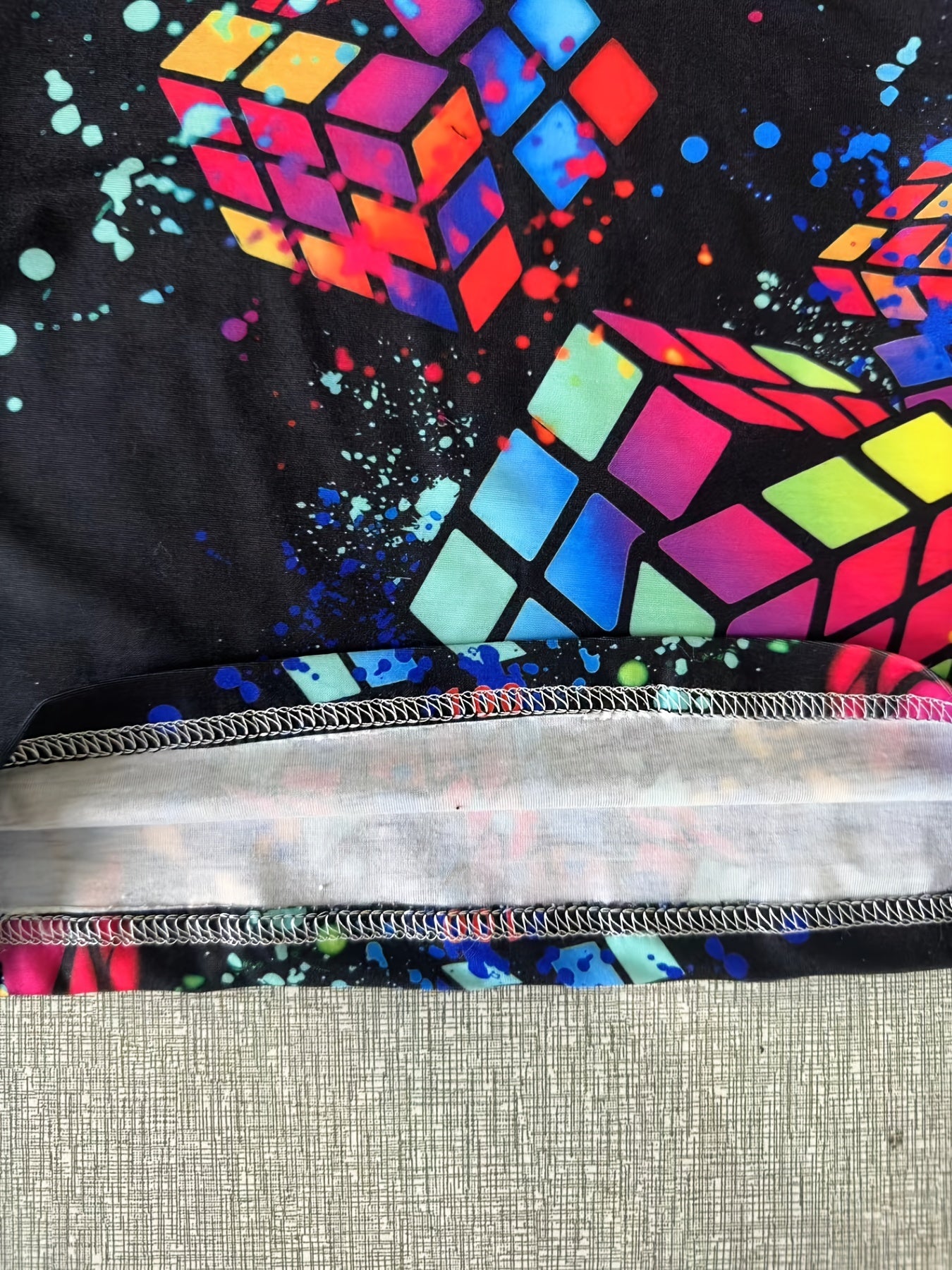 Kids Magic Cubic 3D Print T shirt Boys Hip Hop Street Sports Casual Tops