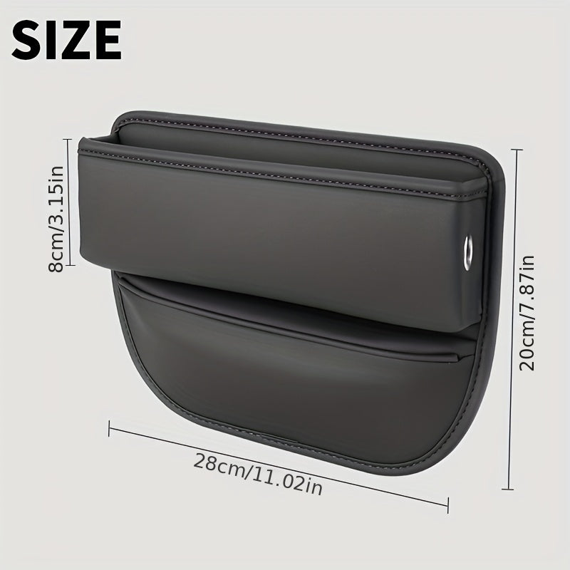 2pcs PU Leather Car Slit Storage Box Car Storage Bag